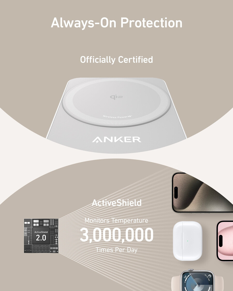 anker maggo wireless charging station foldable 3-in-1 e anker nano travel adapter 5-in-1 20w 1-pack