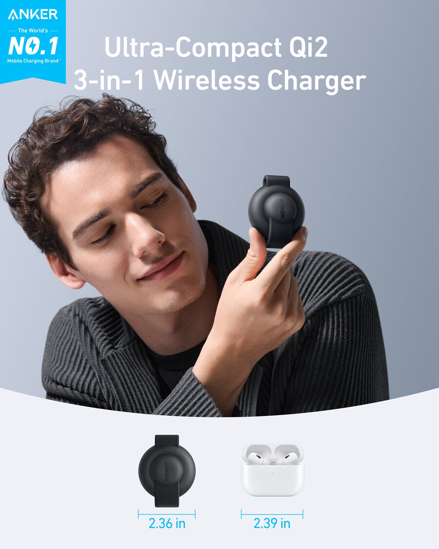 anker maggo wireless charging station 3-in-1 foldable pad