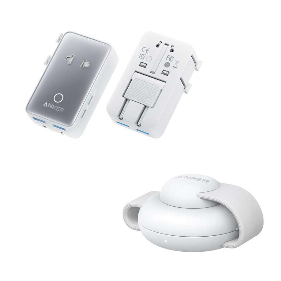 anker maggo wireless charging station 3-in-1 foldable pad e anker nano travel adapter 5-in-1 20w 1-pack