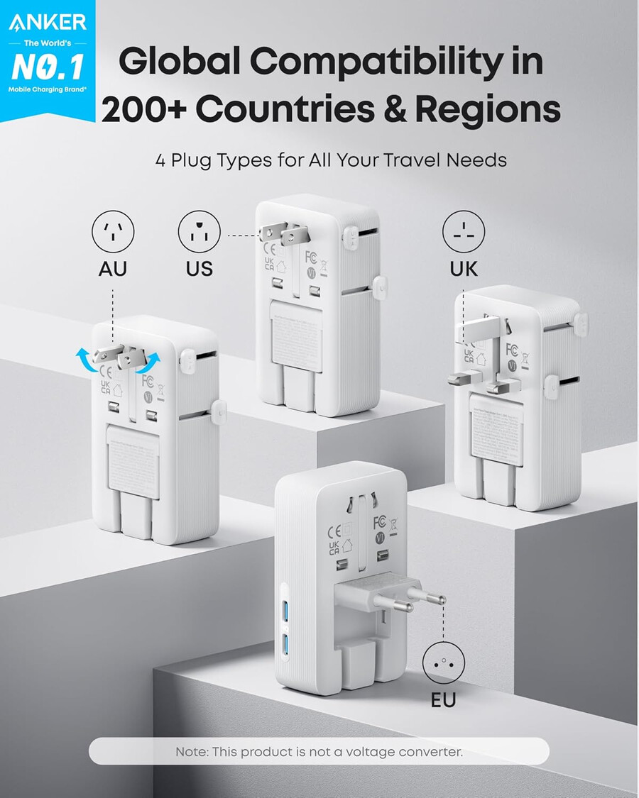 anker maggo wireless charging station 3-in-1 foldable pad e anker nano travel adapter 5-in-1 20w 1-pack