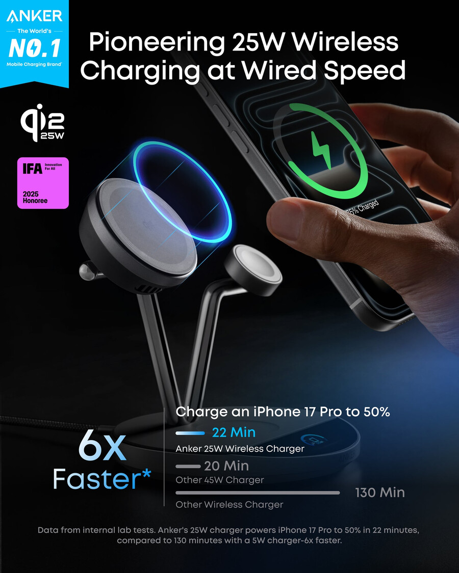 anker prime wireless charging station 3-in-1 maggo aircool dock stand